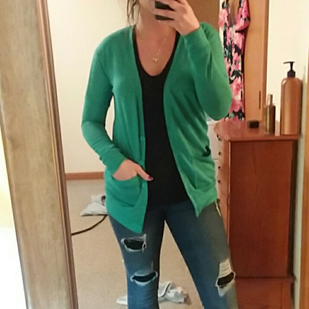 Emerald green cardigan
